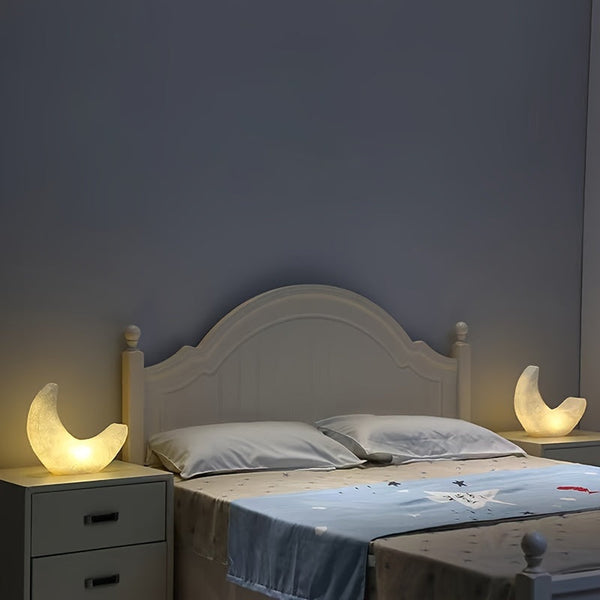 Mondlicht LUNERA | Art Deco Nachtlicht | Halbmond-Design | Kabellos & Warmweiß