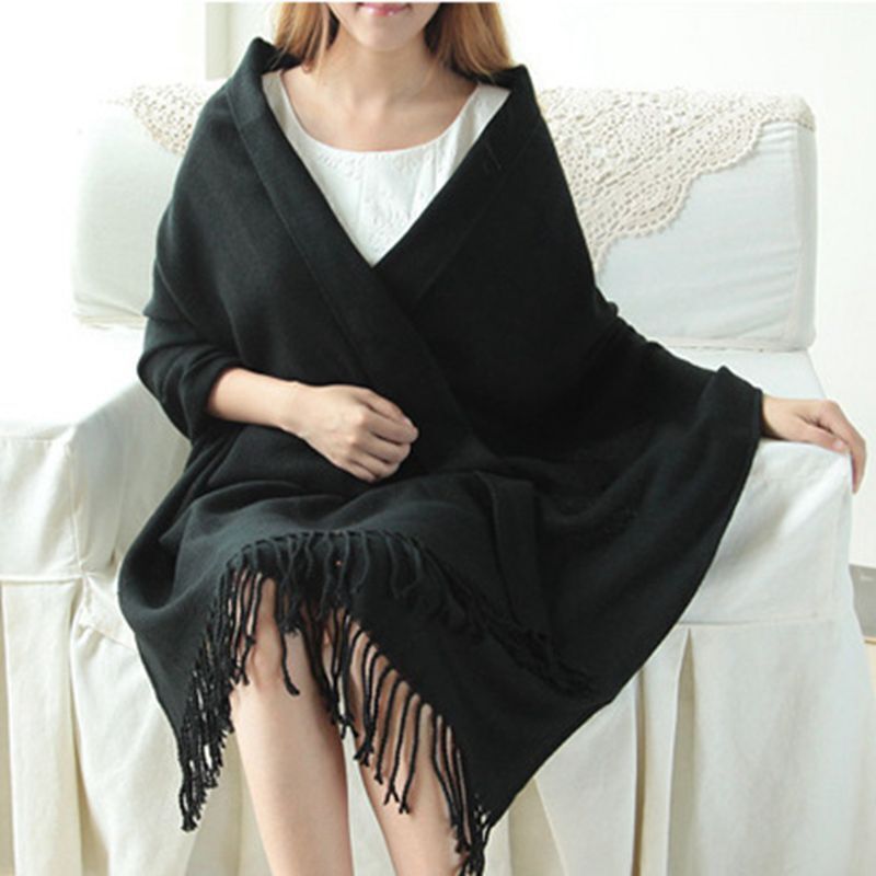 Schal GeoWeave | Mit Fransen | Vielseitig & Warm | 180x50 cm