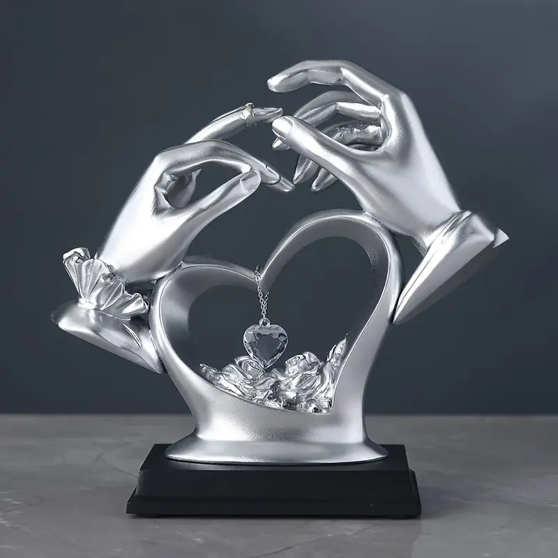 Dekofigur HeartHands | Romantische Hand-Skulptur | Geschenkidee für Hochzeit & Jubiläum