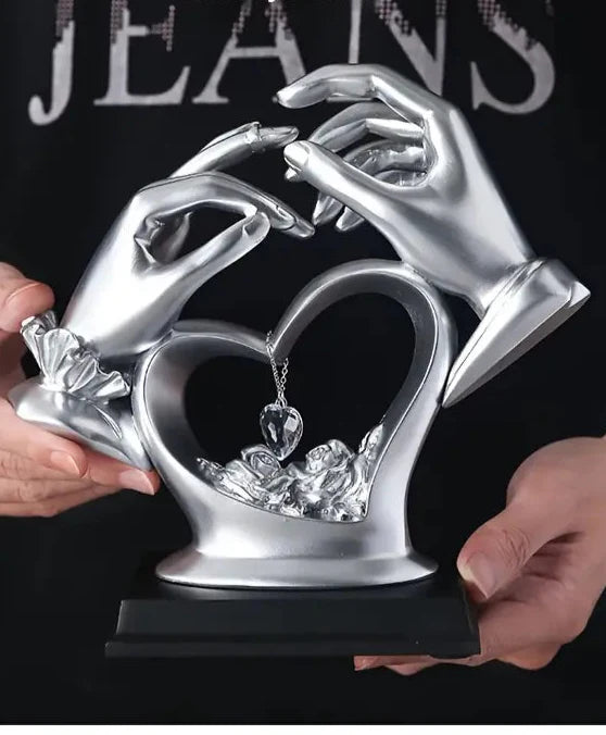 Dekofigur HeartHands | Romantische Hand-Skulptur | Geschenkidee für Hochzeit & Jubiläum