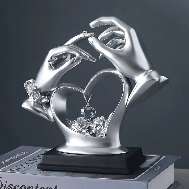 Dekofigur HeartHands | Romantische Hand-Skulptur | Geschenkidee für Hochzeit & Jubiläum