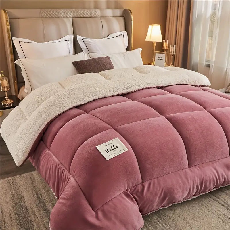 Nordura Bettdecke Winter | 3-lagig & Gesteppt | Kariertes Design | Warm & Pflegeleicht