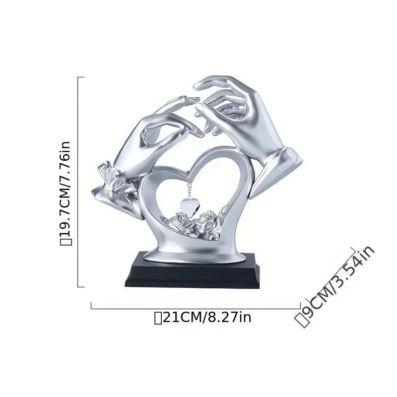 Dekofigur HeartHands | Romantische Hand-Skulptur | Geschenkidee für Hochzeit & Jubiläum