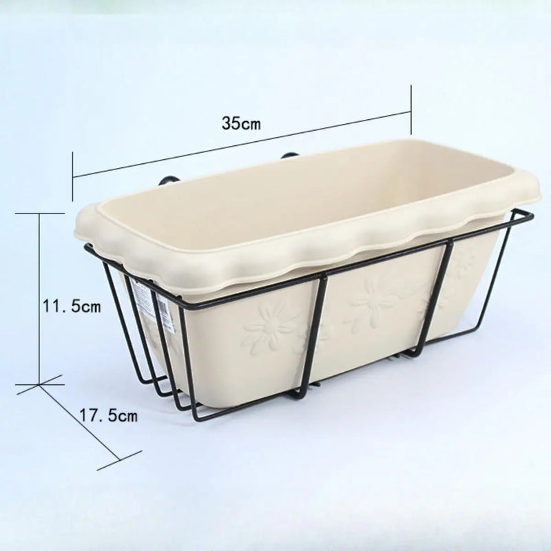 BalcoBox Pflanzkasten | Für Balkon-Geländer | Mit Abtropfschale & Aufhängung | Robust & Wetterfest