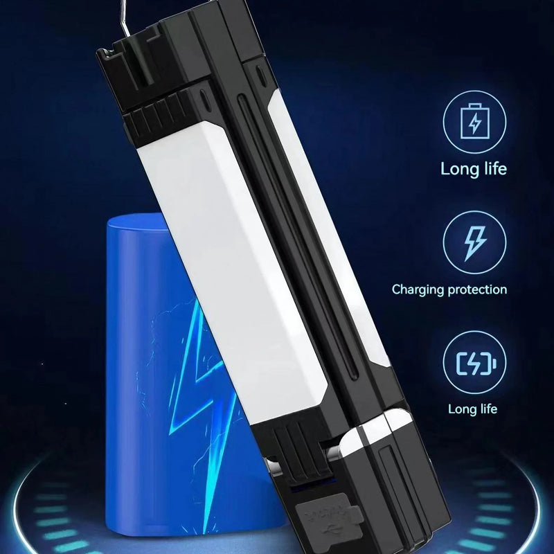 Campinglampe XyloBeam | Extra lange Akkulaufzeit | SOS-Funktion & Powerbank | Weißes LED-Licht