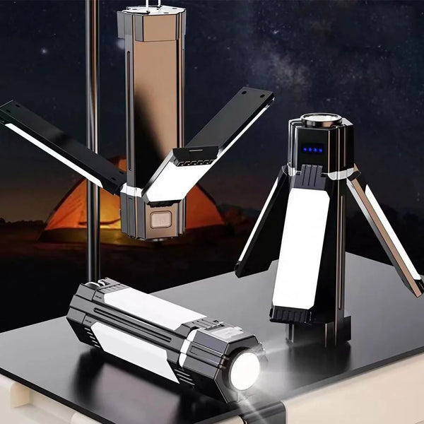 Campinglampe XyloBeam | Extra lange Akkulaufzeit | SOS-Funktion & Powerbank | Weißes LED-Licht