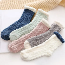 Winter-Socken FrostStep | Mit Fleecefutter | 5er-Pack | Einfarbig | Größe EU 34–40