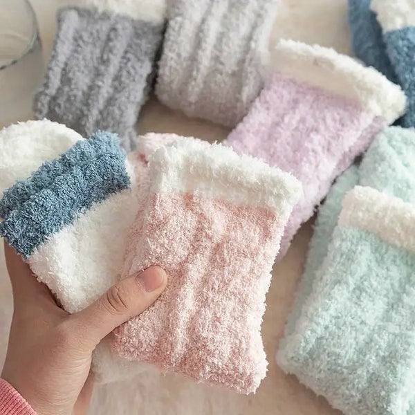 Winter-Socken FrostStep | Mit Fleecefutter | 5er-Pack | Einfarbig | Größe EU 34–40