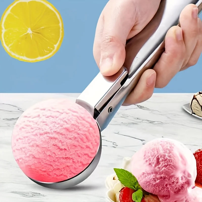 Scoopiva Eisportionierer Edelstahl | Robust & Spülmaschinenfest | Für kleine & große Kugeln | Glatter Griff