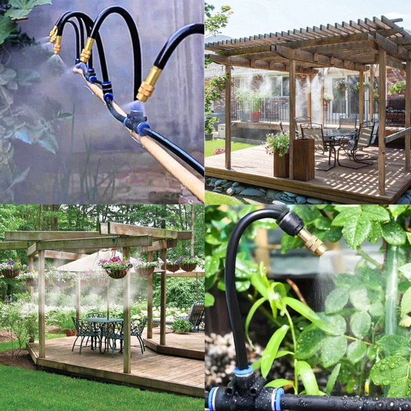 Rainiq AutoFlow Automatisches Bewässerungssystem Garten | Programmierbar & Wassersparend | Mit Regensensor | Robuste Kupferdüsen