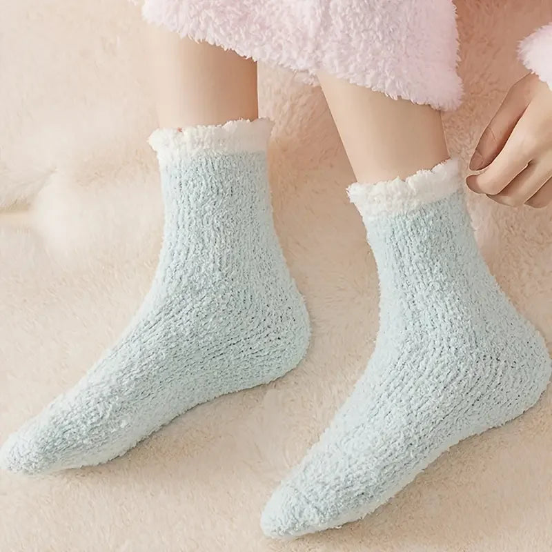 Winter-Socken FrostStep | Mit Fleecefutter | 5er-Pack | Einfarbig | Größe EU 34–40