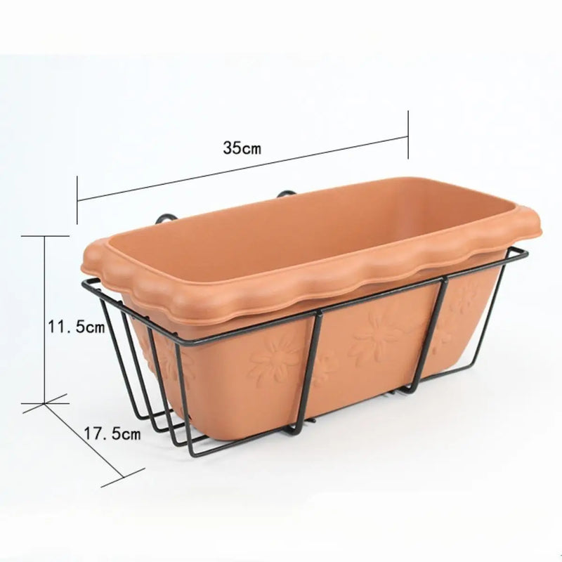 BalcoBox Pflanzkasten | Für Balkon-Geländer | Mit Abtropfschale & Aufhängung | Robust & Wetterfest