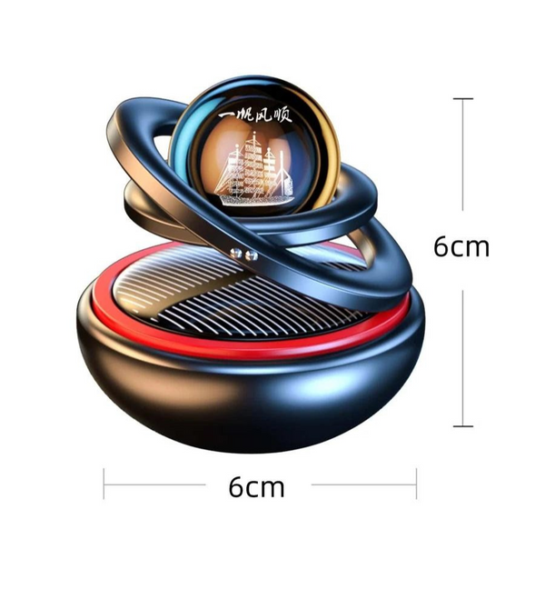 Auto Lufterfrischer | Solarbetrieben | 360° Duftverteilung | Luxuriöses Design | 4 Farben