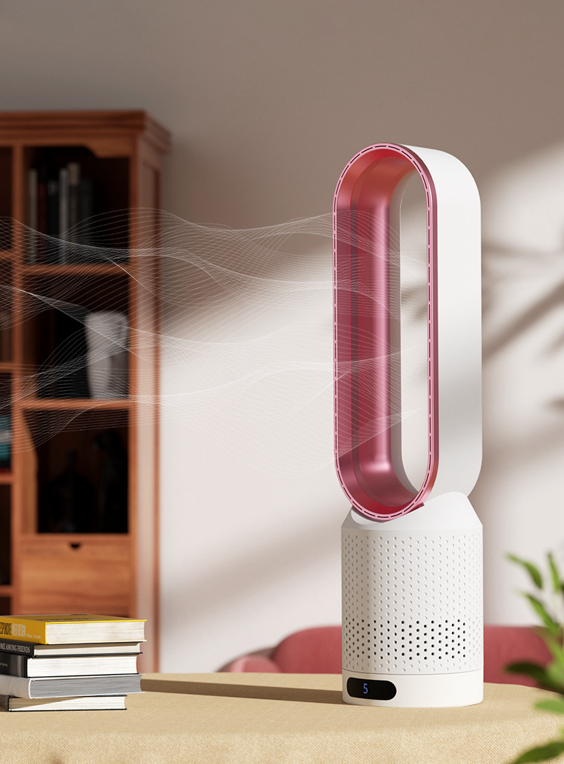 Climora Luftkühler ohne Rotorblätter | 3-in-1 Funktion: Kühlen, Reinigen & Erfrischen | Flüsterleise | 90° Oszillation
