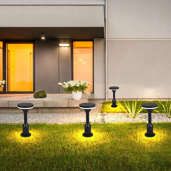 LumiPosta LED Pollerleuchte Außen Rund | 12W SMD | Wetterfest IP54 | Modernes Design für Einfahrt & Terrasse