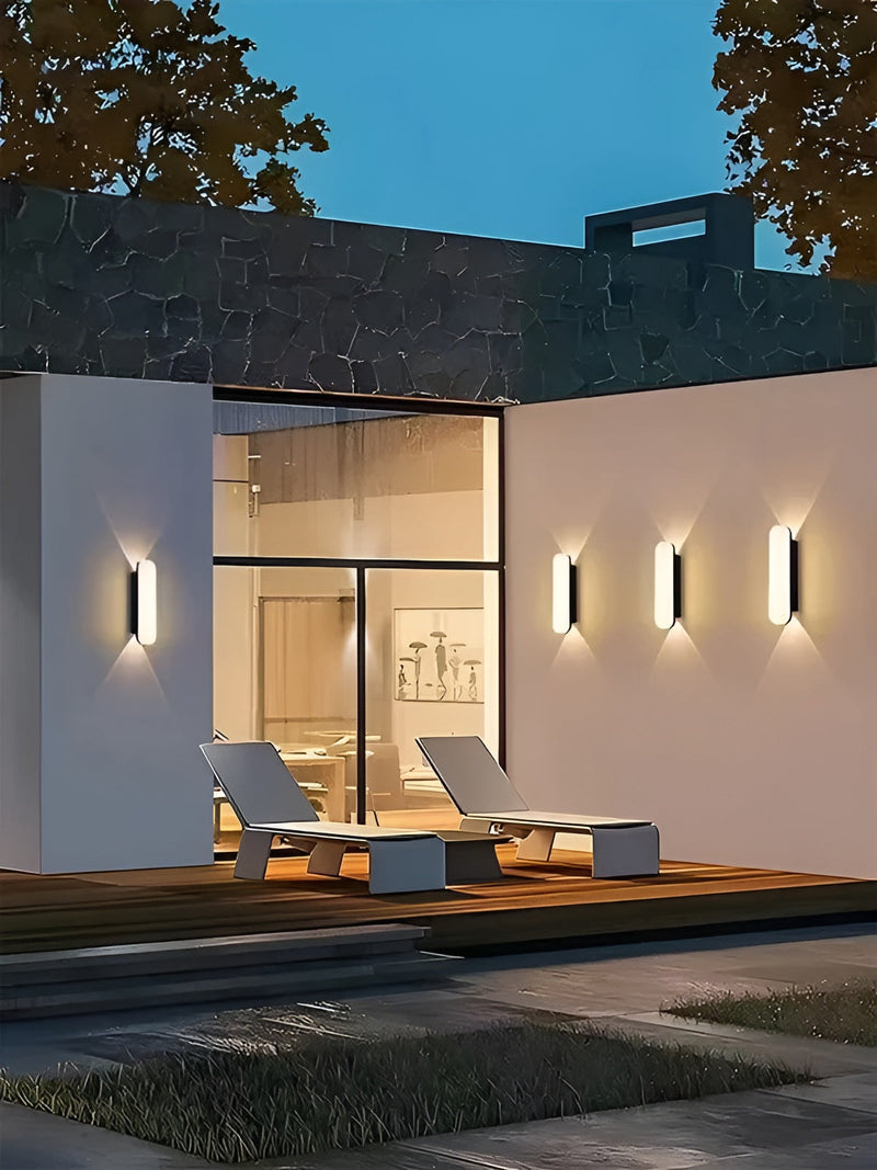 Nordura Außenwandleuchte | Dimmbar & Wetterfest | Skandinavisches Design | LED 19x22 cm