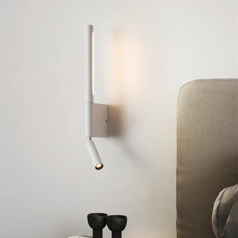 Noctavia LED Wandleuchte Schlafzimmer | Warmweiß 3000K | Modernes Design | 33,5×9×11 cm