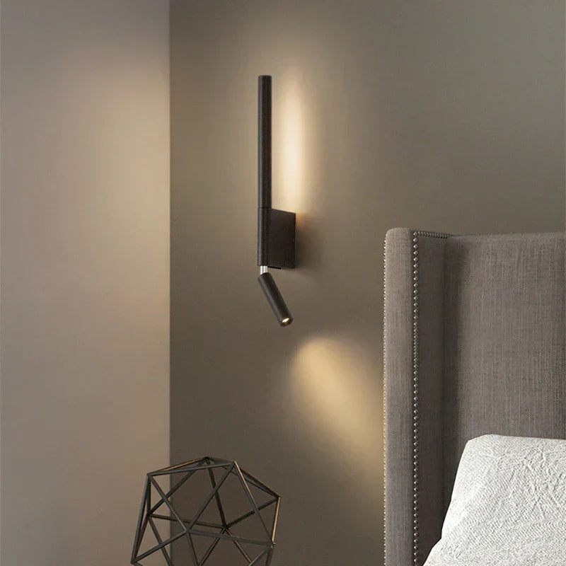Noctavia LED Wandleuchte Schlafzimmer | Warmweiß 3000K | Modernes Design | 33,5×9×11 cm