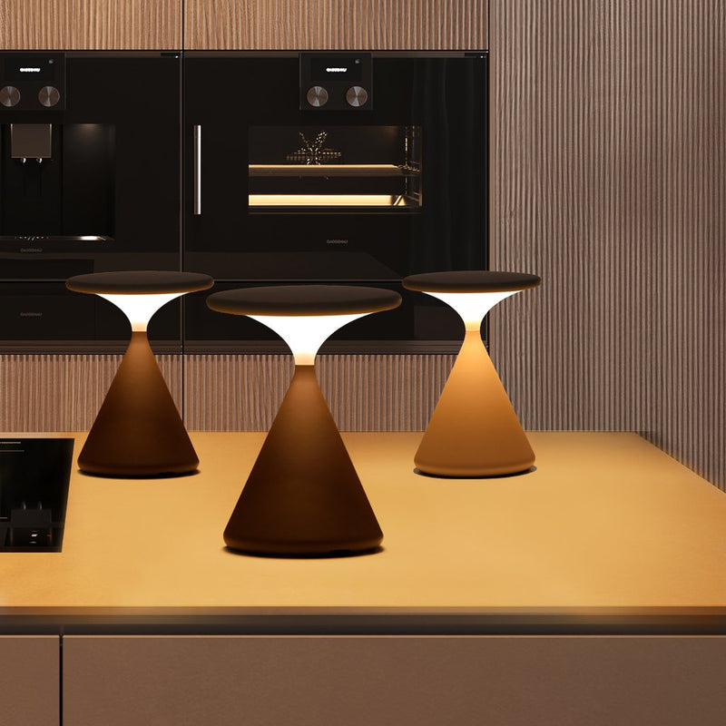 Sandoro LED Tischlampe Zanduhr-Design | Warmweiß 2200K–2700K | Touch-Dimmer | Ø13×18 cm | Kabellos & USB-C