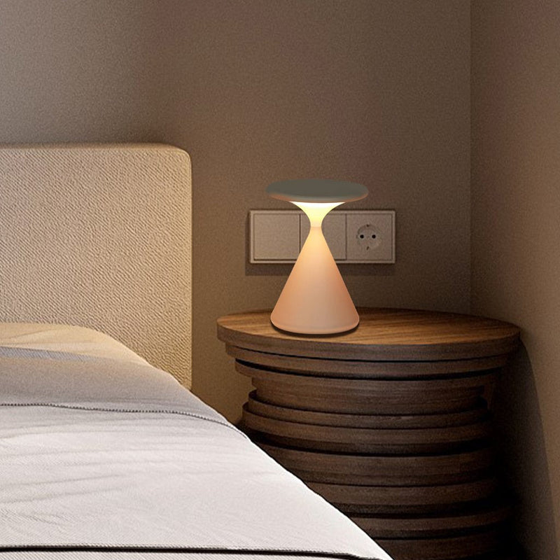 Sandoro LED Tischlampe Zanduhr-Design | Warmweiß 2200K–2700K | Touch-Dimmer | Ø13×18 cm | Kabellos & USB-C