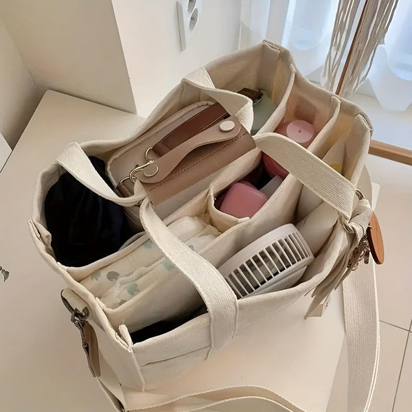 Tavolaé Canvas Tote Bag | Vielseitig & Robust | Leicht & Geräumig | In Beige oder Schwarz