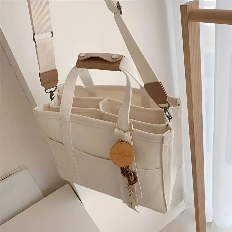 Tavolaé Canvas Tote Bag | Vielseitig & Robust | Leicht & Geräumig | In Beige oder Schwarz