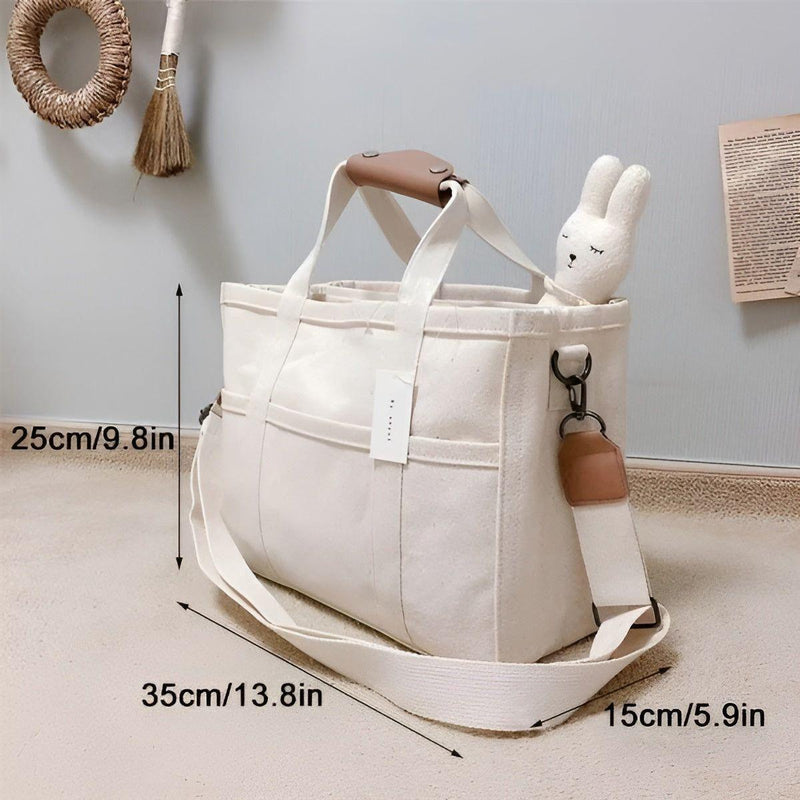 Tavolaé Canvas Tote Bag | Vielseitig & Robust | Leicht & Geräumig | In Beige oder Schwarz