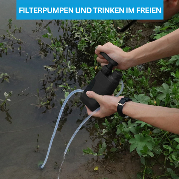 Outdoor Wasserfilter PureTrek Survival | 5000 L Filterleistung | 4-Stufen-Filtersystem | Kompakt & Robust