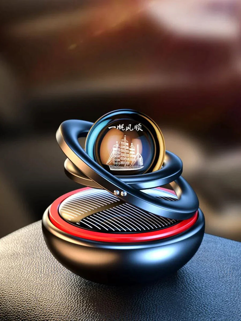 Auto Lufterfrischer | Solarbetrieben | 360° Duftverteilung | Luxuriöses Design | 4 Farben