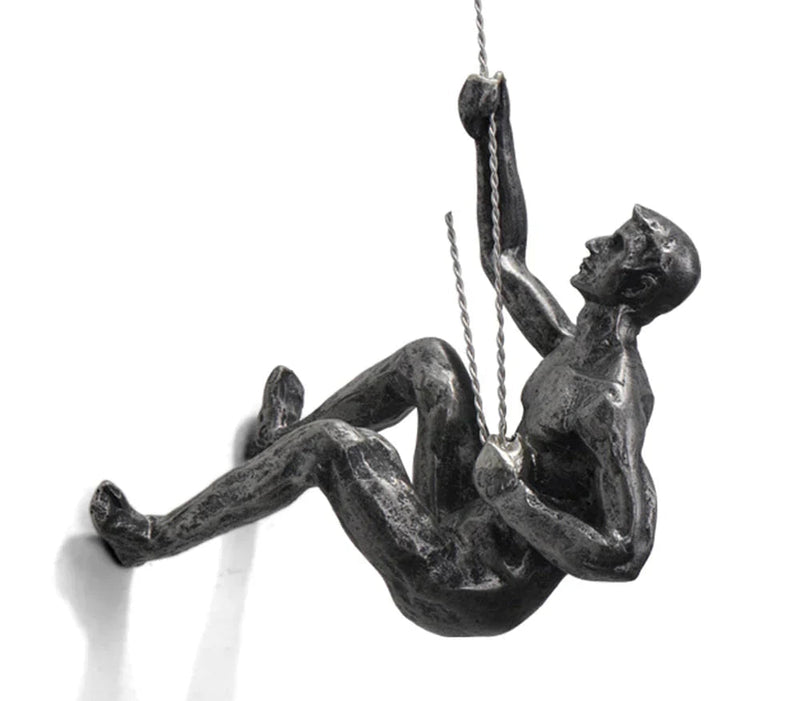 Wandskulptur ClimbArtis | Symbol für Stärke & Wachstum | Handgefertigt aus Harz & Eisendraht