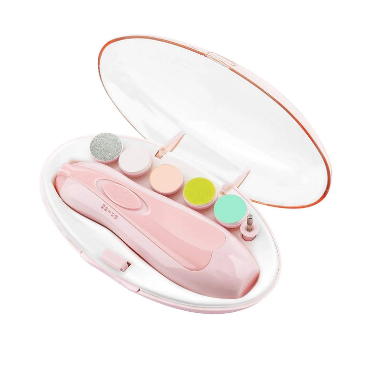 Nagelpflege-Set MiniTrim | Sicher für Babys & Erwachsene | 6 Aufsätze | Leise mit LED-Licht