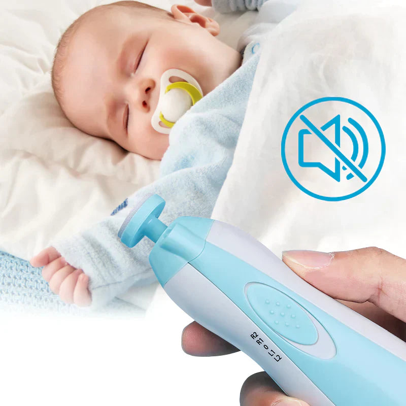 Nagelpflege-Set MiniTrim | Sicher für Babys & Erwachsene | 6 Aufsätze | Leise mit LED-Licht
