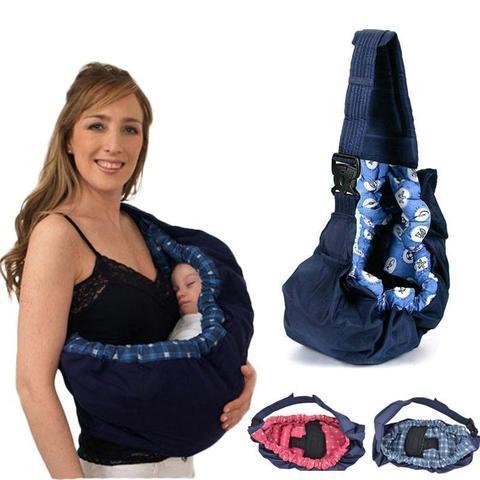Cudello Babytrage-Schlinge für Neugeborene | Stillfreundlich & Verstellbar | Komfortabel & Waschbar | Blau oder Rosa