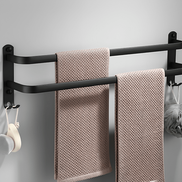 Wand-Handtuchhalter AeroLine FlexRack | Platzsparendes Design mit 3 Stangen | Aluminium | Modern & Robust