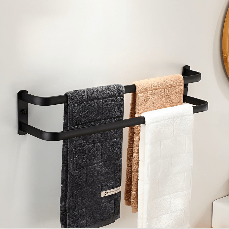 Wand-Handtuchhalter AeroLine FlexRack | Platzsparendes Design mit 3 Stangen | Aluminium | Modern & Robust
