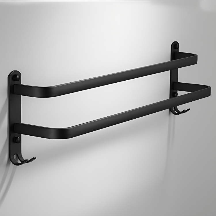 Wand-Handtuchhalter AeroLine FlexRack | Platzsparendes Design mit 3 Stangen | Aluminium | Modern & Robust