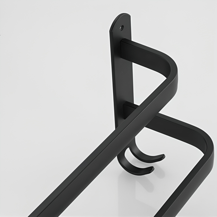Wand-Handtuchhalter AeroLine FlexRack | Platzsparendes Design mit 3 Stangen | Aluminium | Modern & Robust