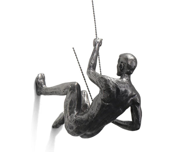 Wandskulptur ClimbArtis | Symbol für Stärke & Wachstum | Handgefertigt aus Harz & Eisendraht