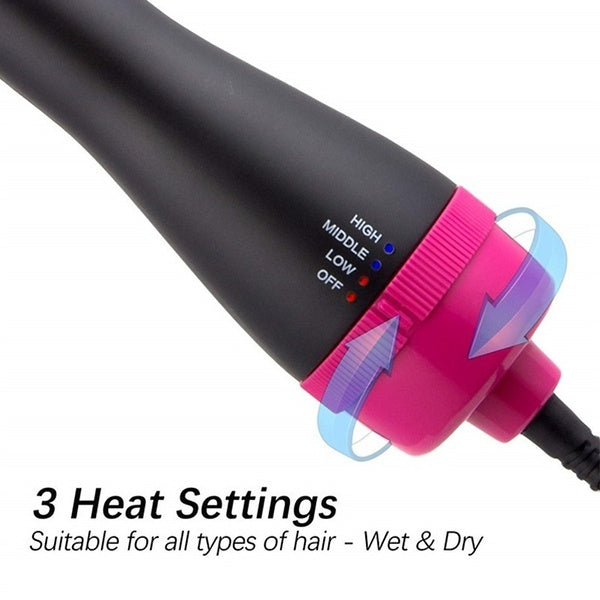 Hairveria Heißluftbürste 3-in-1 | Föhnen, Glätten & Stylen | Anti-Frizz & Volumen | 1000W Ionen-Technologie
