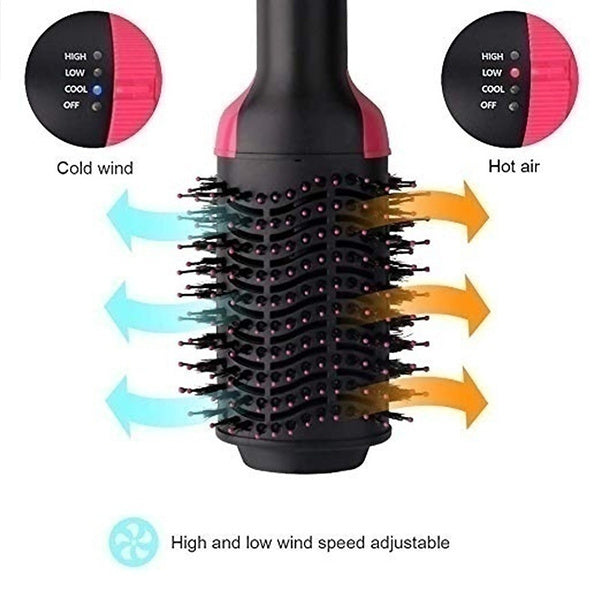 Hairveria Heißluftbürste 3-in-1 | Föhnen, Glätten & Stylen | Anti-Frizz & Volumen | 1000W Ionen-Technologie