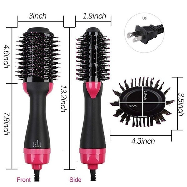 Hairveria Heißluftbürste 3-in-1 | Föhnen, Glätten & Stylen | Anti-Frizz & Volumen | 1000W Ionen-Technologie