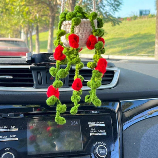 Häkelkorb LeafLoom | Handgemacht | Auto & Zuhause | Naturdeko