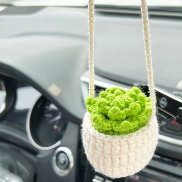 Häkelkorb LeafLoom | Handgemacht | Auto & Zuhause | Naturdeko