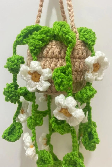 Häkelkorb LeafLoom | Handgemacht | Auto & Zuhause | Naturdeko