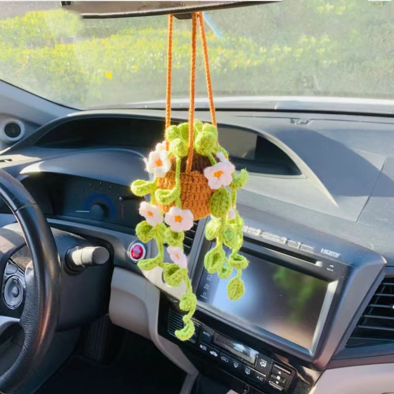 Häkelkorb LeafLoom | Handgemacht | Auto & Zuhause | Naturdeko