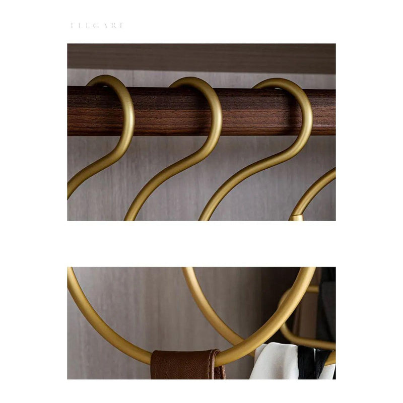 Formessé S-Form Kleiderbügel Set (5 Stück) | Platzsparend & Knitterfrei | Mattgold oder Silber | 20 × 25 cm