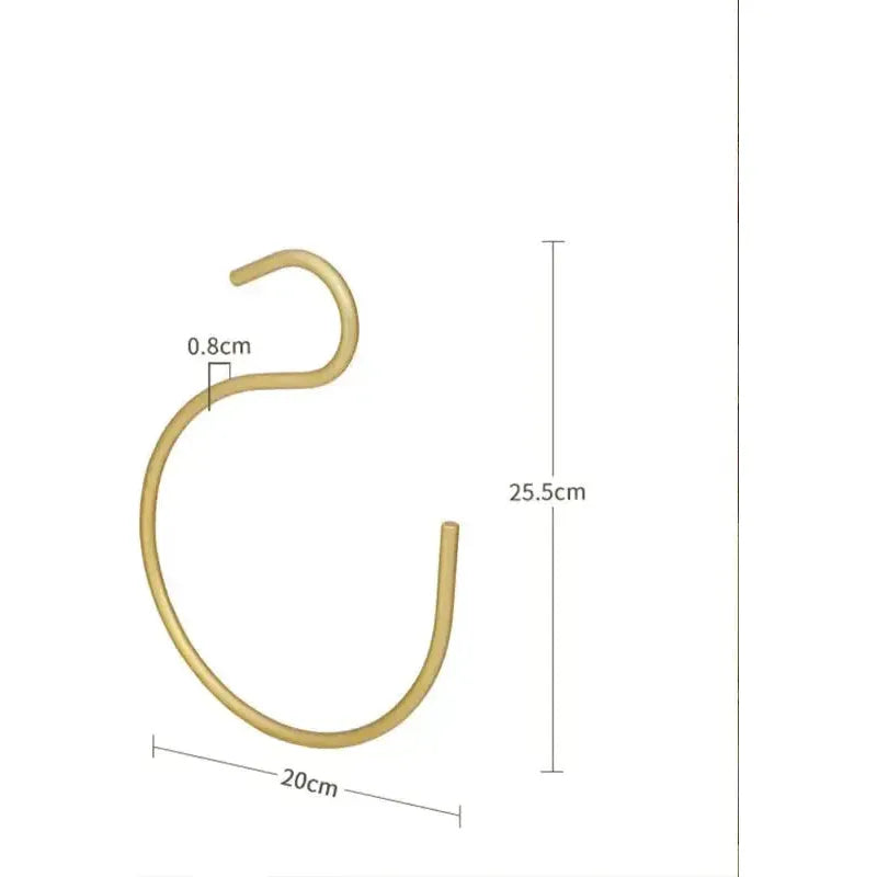 Formessé S-Form Kleiderbügel Set (5 Stück) | Platzsparend & Knitterfrei | Mattgold oder Silber | 20 × 25 cm
