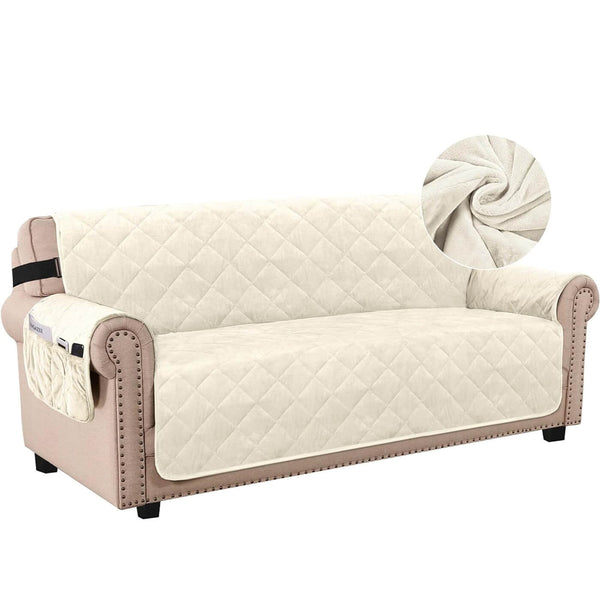 VelvetGuard Sofaüberwurf | Luxus Flanell | Antirutsch & Waschbar | Für 3-Sitzer bis 198 cm