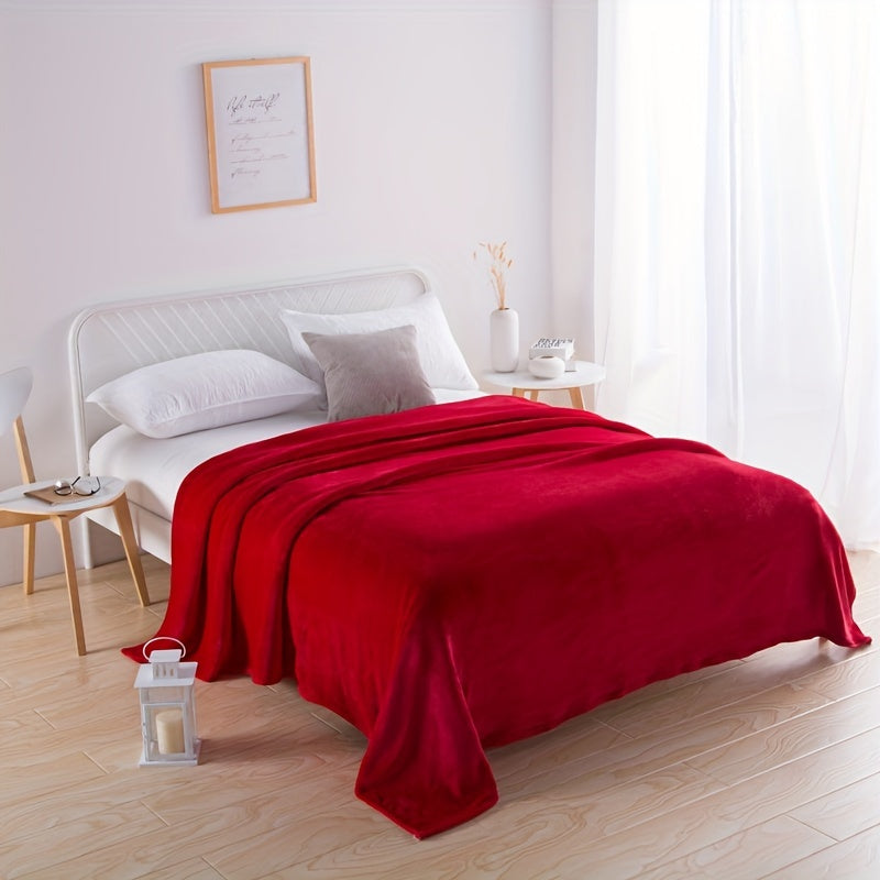 Flausch Fleece-Decke | Extra Dick & Kuschelweich | Rot | 150×200 cm