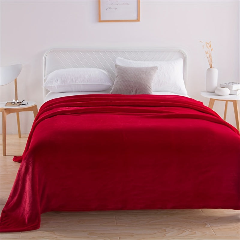 Flausch Fleece-Decke | Extra Dick & Kuschelweich | Rot | 150×200 cm